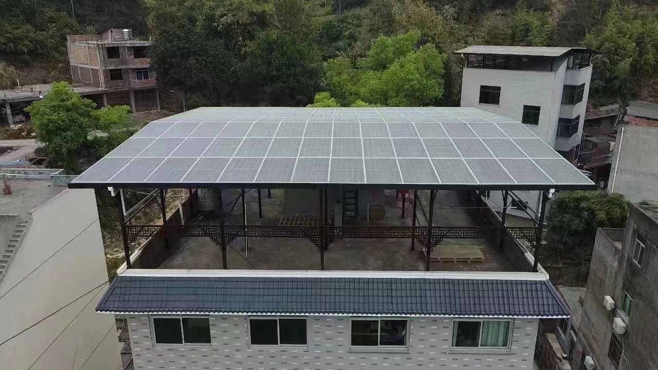 博白15kw+10kwh自建别墅家庭光伏储能系统